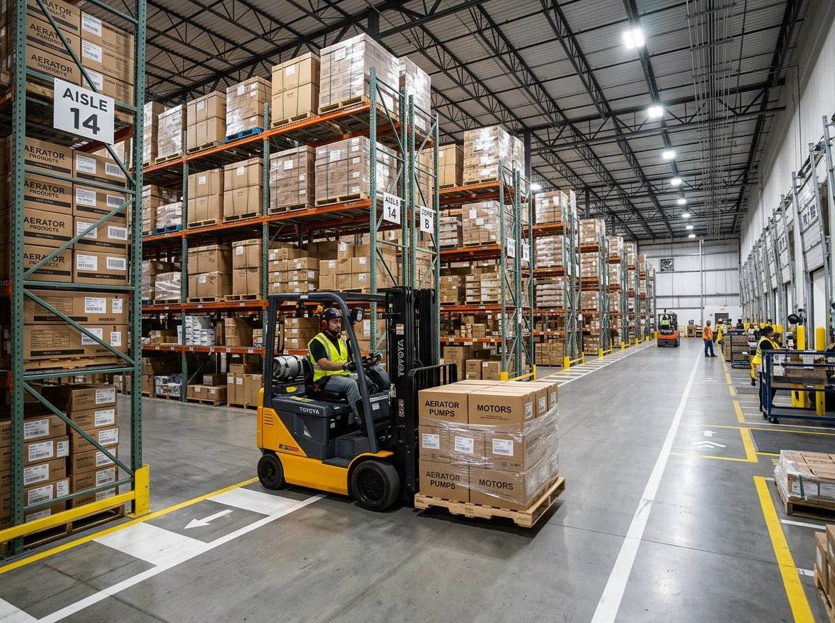 Warehouse and logistics center