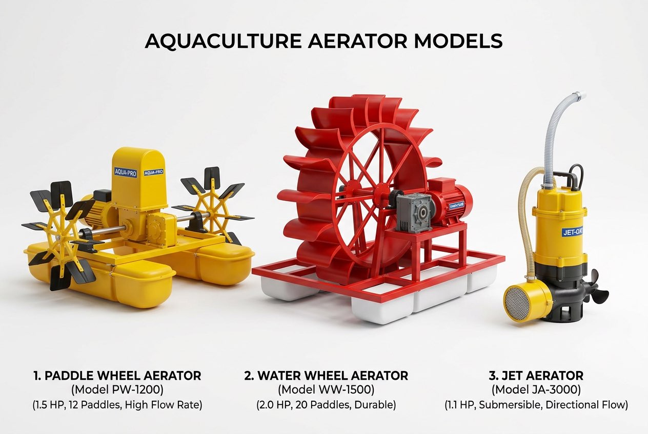 Comparison of different aerator types