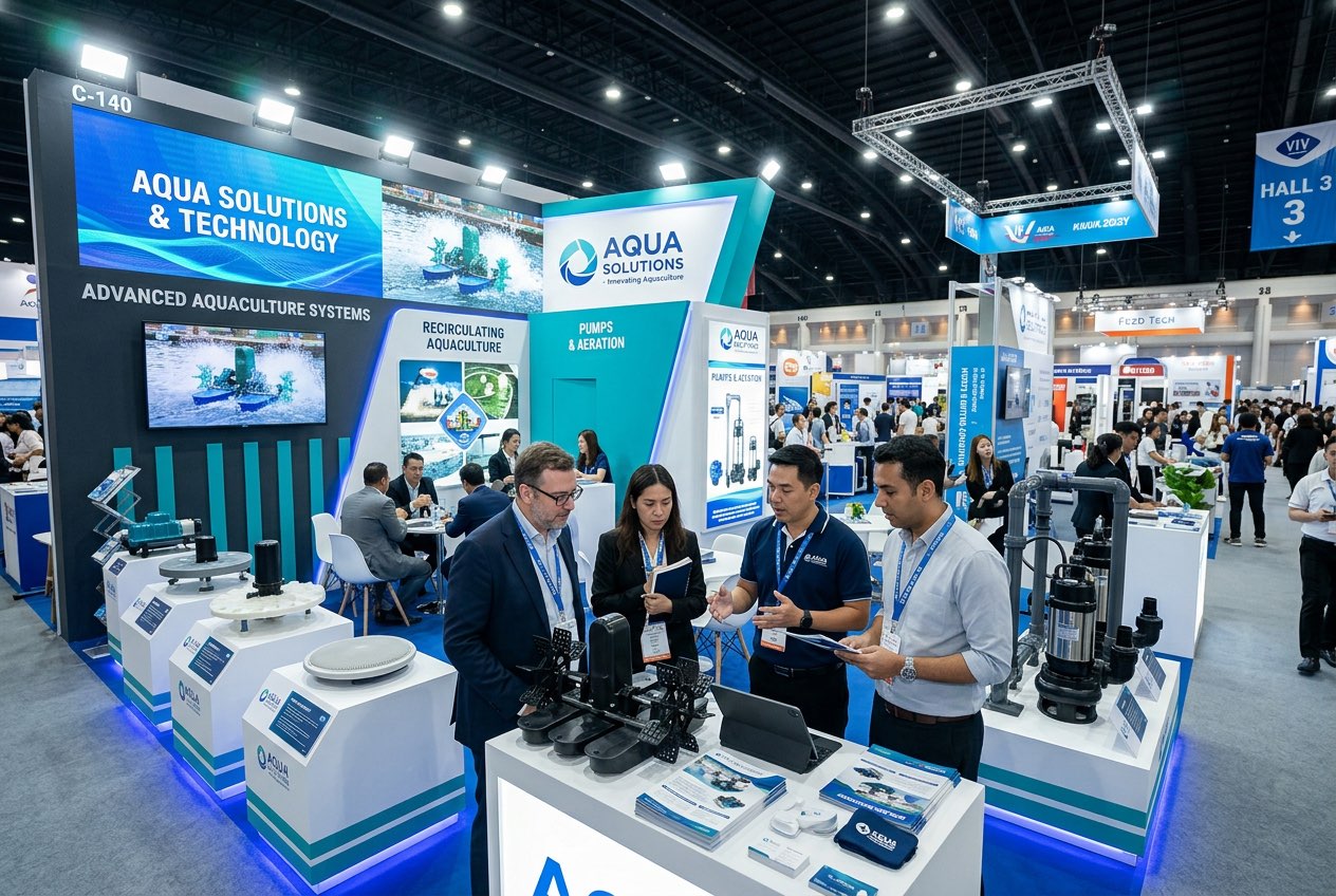 AquaOxy booth at VIV Asia trade show
